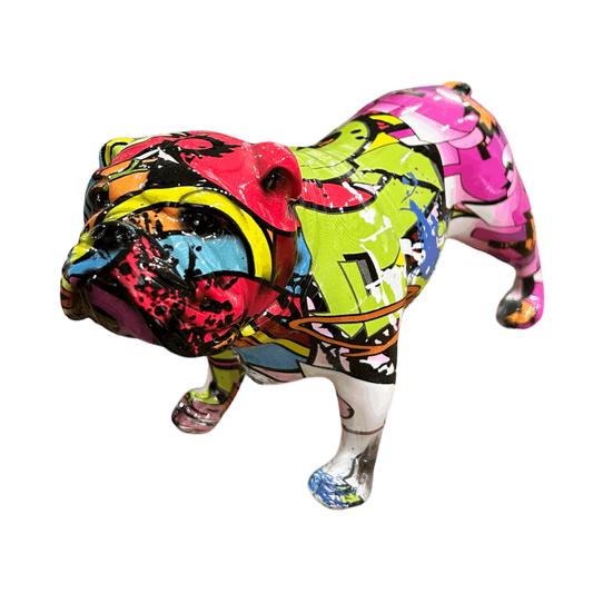 Kleurrijke Bulldog staand