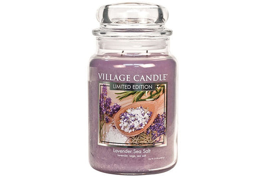Lavendel-Meersalz-Duftkerze L