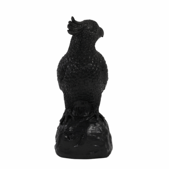Ornament 9x8,5x20 cm PARROT zwart van €9,95 voor