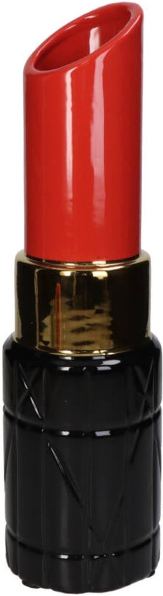 Vase Lipstick Red 10x10x35cm