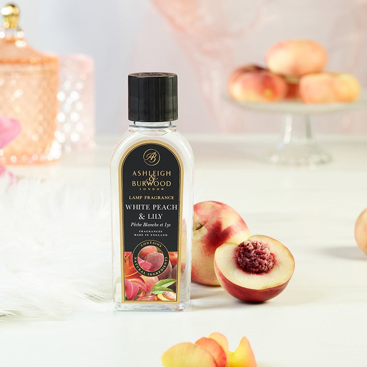 White Peach &amp; Lily Fragrance Lamp Oil 250ML