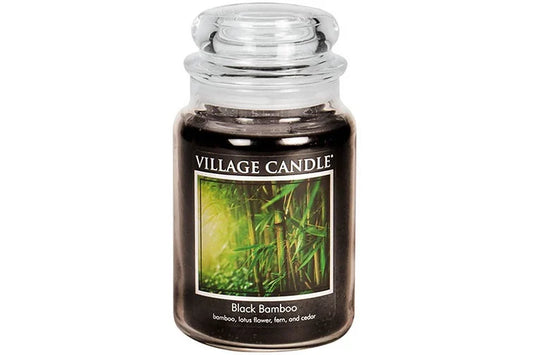 Black Bamboo Scented Candle L-L10B10H15CM