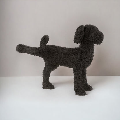 J-Line plassende Hond Max decoratie - polyresin - zwart