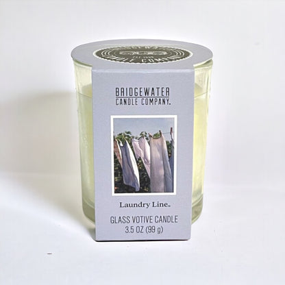 Bridgewater Candle Glass Votive Laundry Line