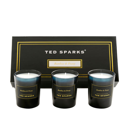 TED SPARKS Mini-Kerzen-Geschenkset Bambus und Pfingstrose