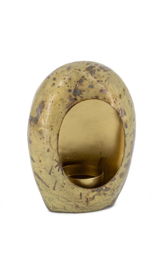 Standing Egg Vintage gold 12.5x6.5x17cm