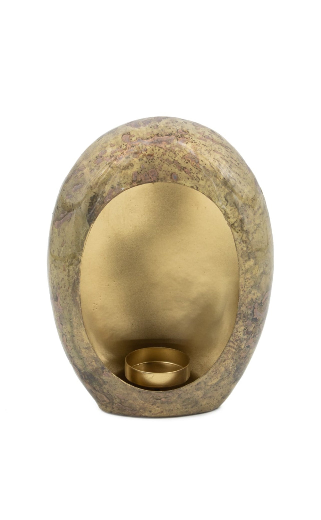 Standing Egg Vintage gold 19x10.5x22cm