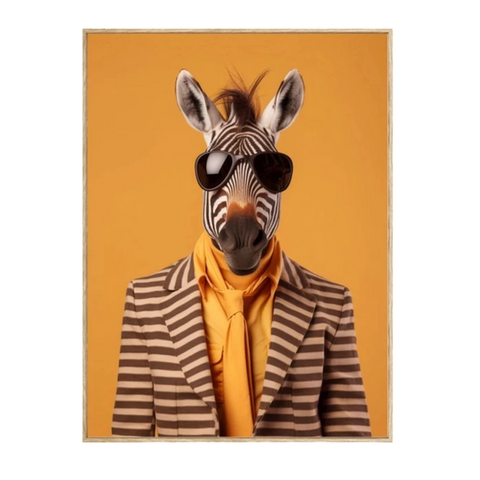 Zebra-Gemälde im Anzug – nur Abholung im Laden, kein Versand