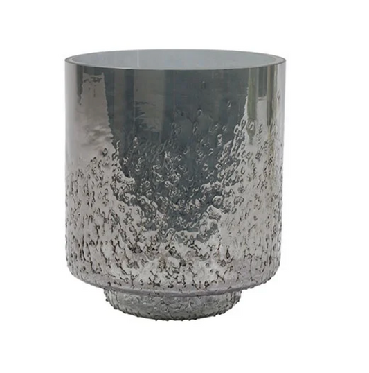 Vase/hurricane light ro Ellemieke S grey-L15.5W15.5H17.5CM