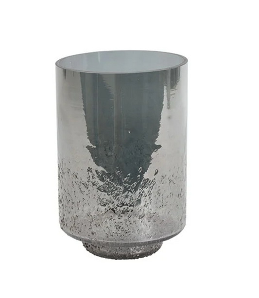 Vase/Hurricane ro Ellemieke M grau-L15B15H22,5CM