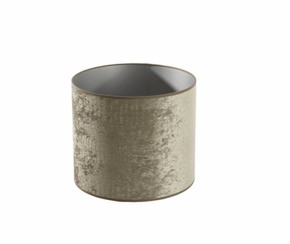 Kap cilinder 35-35-30 cm CHELSEA velours zilver