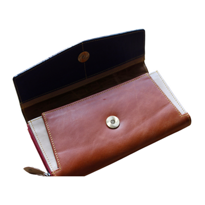 Wallet envelope bruin gevlekt