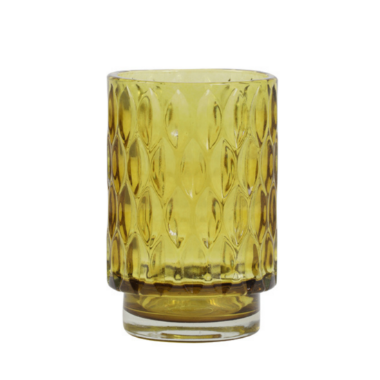 Theelicht Ø9x13 cm GRACE glas ginger van €4,95 voor