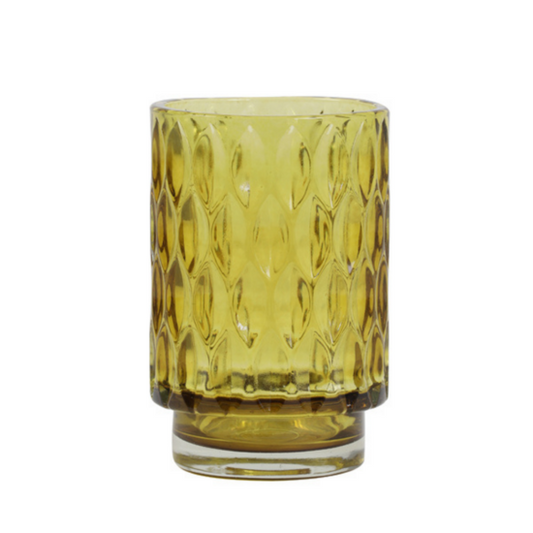 Tea light Ø9x13 cm GRACE glass ginger
