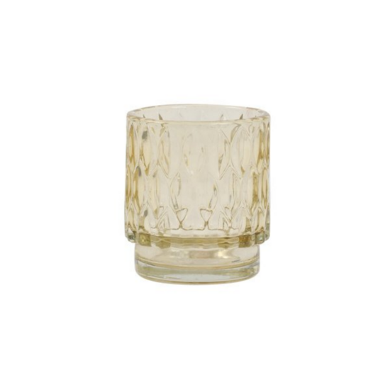 Theelicht Ø7x8 cm GRACE glas licht amber van €2,95 voor