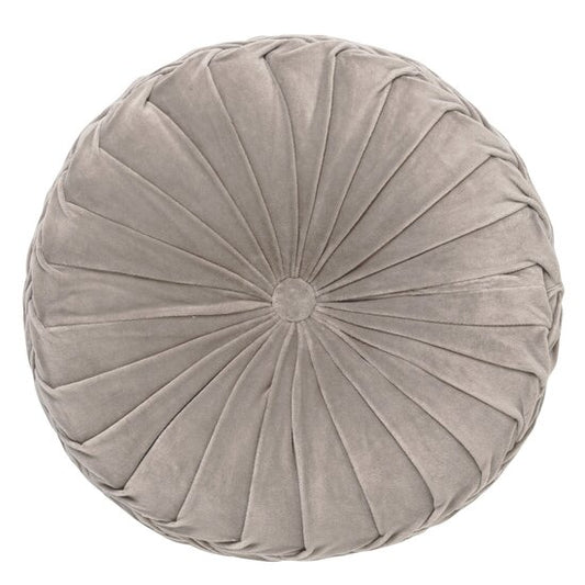 KAJA - Cushion round velvet Driftwood 40 cm - taupe