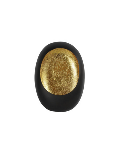 Theelicht wand Eggy M mat zwart/goud-L11B20H29CM van €37,95 voor