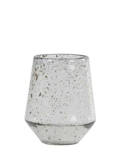 Theelicht Ø9x12 cm DANDOLI glas steenslag helder