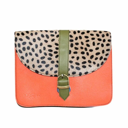 Office bag orange beige and black dots - elsewhere €59.95 with us €51.95