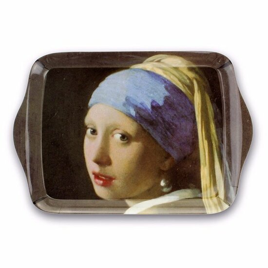 Mini dienblad, 21 x 14 cm, Meisje met de parel, Vermeer