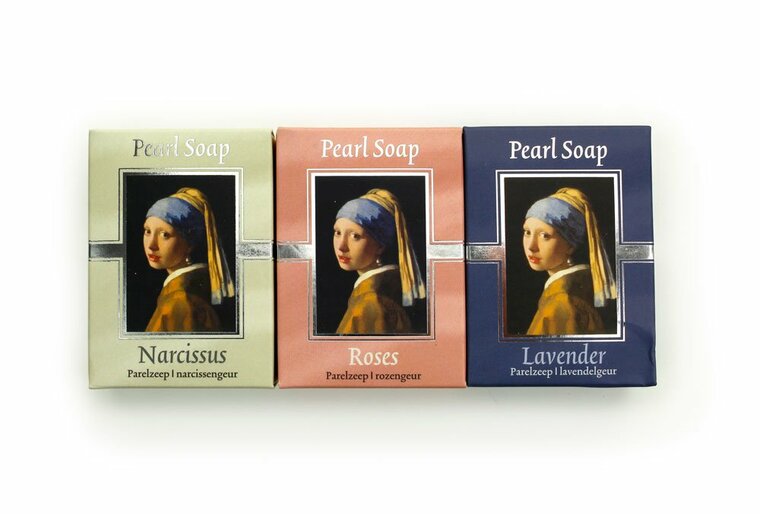 Zeep, set van 3, Meisje met de parel, Vermeer